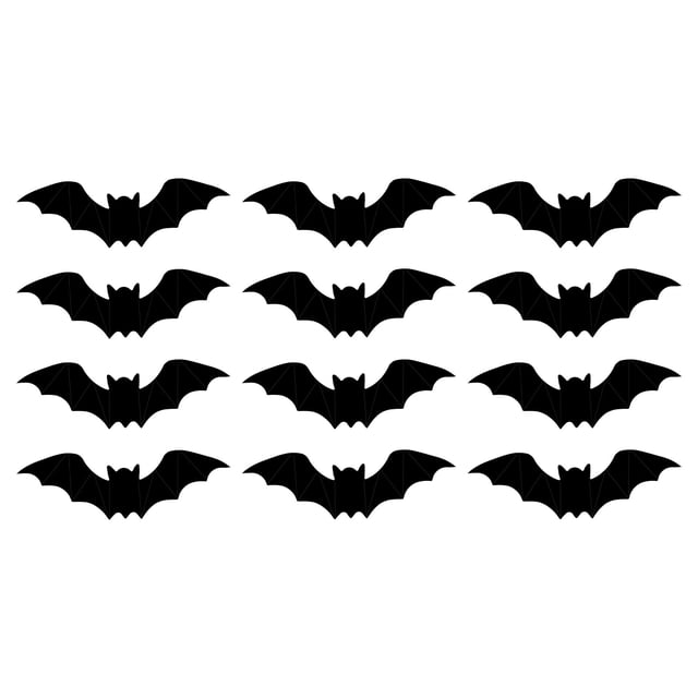 Halloween LED Flashing Bats Party Window Wall Sticker Decoration Hanging Luminous Wall Sticker