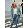 thumbnail image 5 of Sherrylily Women Cardigan Long Batwing Sleeve Open Front Knit Sweater Chunky Waffle Coat, 5 of 5