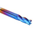 thumbnail image 3 of Fresa de extremo de 4 flautas, fresa de mango recto CNC con revestimiento NanoBlue de acero de tungsteno (3,175 x 3,175 x 8), 3 of 8
