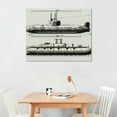 thumbnail image 2 of Orinice  Vintage Submarine Blueprint Poster - Watercraft Patent Print - Underwater Art - Submarine Boat Art - Nautical Art - Great Ocean or Beach House Decor  16x12in, 2 of 6