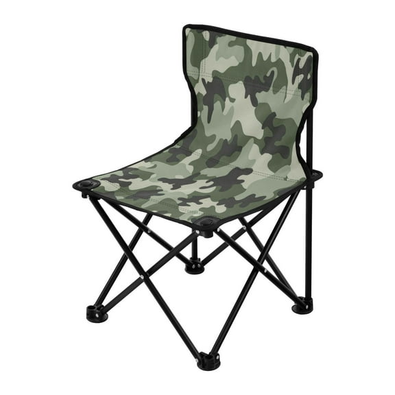 Folding Chair（Maximum weight capacity 220lb）Camping Chair For Camping Picnicking Outdoor Beach and Travel Military Style Camouflage