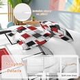 thumbnail image 3 of Red Grey Black Bedding 3 Piece Duvet Cover Set Queen Size, Irregular Geometric Modern Abstract Soft Microfiber Comforter Cover with Zipper Closure & Pillowcases, Wrinkle & FadeResistant Quilt Cover, 3 of 9