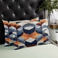 thumbnail image 4 of Navy Blue Burnt Orange Throw Pillow Cover 16 x 24 Inch Decorative Pillow Cover Retro Geometric Abstract Lumbar Pillowcase Seasonal Rectangle Cushion Case for Couch Sofa Bed Living Room, 4 of 7