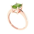 thumbnail image 2 of Solitaire Engagement Ring for Women - 1.75ct Natural Peridot in 14K Rose Gold Promise Ring, 2 of 6