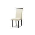 thumbnail image 3 of Baxton Studio Daveney Modern and Contemporary Cream Faux Leather Upholstered 5-Piece Dining Set, 3 of 6