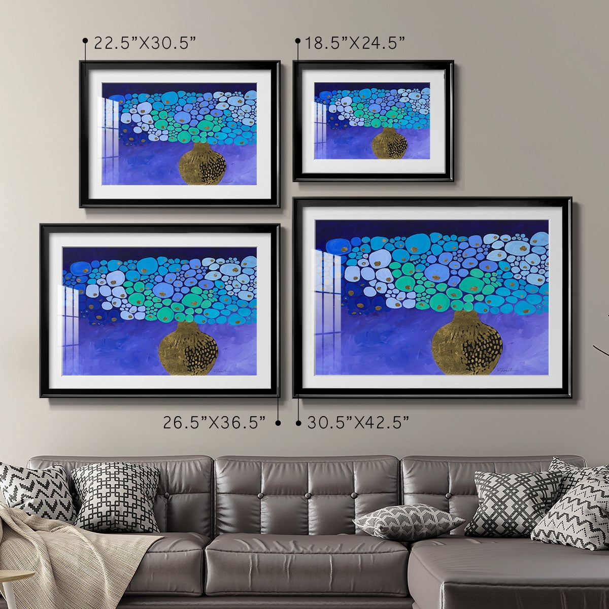 Blue Poppies II Premium Framed Print - Ready to Hang