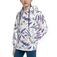 thumbnail image 2 of Xecao Lavender Flowers Print Youth Hoodie Sweatshirt,Boys Hoodies,Essentials Hoodie-Large, 2 of 6