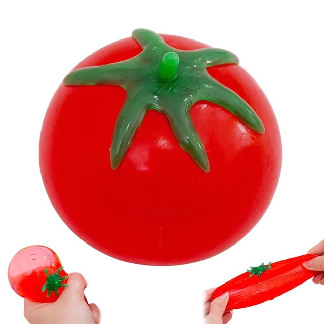 Lttoisl Lifelike Fruit Water Ball Squishy Toy, Slow Rising TPR Decompression Stress Relief Squeeze Toy for Kids Adults, Fun Sensory Fidget Ball
