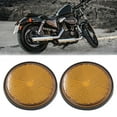 thumbnail image 2 of Unique Bargains 2Pcs 2.2 Inch Dia Motorcycle Scooter Round Reflective Reflectors Orange Black, 2 of 2