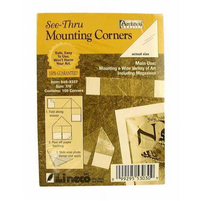 LINECO/UNIVERSITY PROD. 5452337 Coins de Montage Auto-Pliants en POLYESTER 7/8 100PK