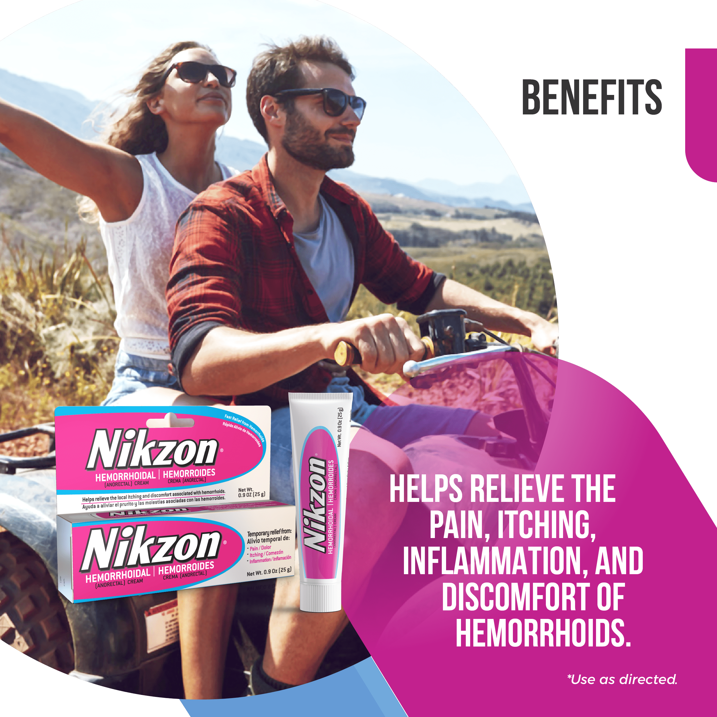 NIKZON - Hemorrhoidal Itching Soothing Cream 0.9 Oz (6 Pack)