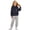 Navy, variant on Kids Casual Hoodie and Sweatpants Outfit Solid Color Long Sleeve Hooded Pullover Sweatsuits Jogger Sets for Girls