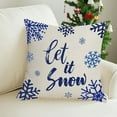 thumbnail image 2 of Btomtd 17.7x17.7 in Red White Snowflake Deer Christmas Pillow Cover Decorative Throw Pillowcase Cushion Cases for Home Sofa Couch Bed Car Xmas Decor, Blue-B, 2 of 6