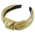 thumbnail image 7 of Unique Bargains 1 Pcs Women Knotted Headbands Fashion Vintage Knotted PU Leather Hair Hoop Hair Accessories Gold Tone, 7 of 7