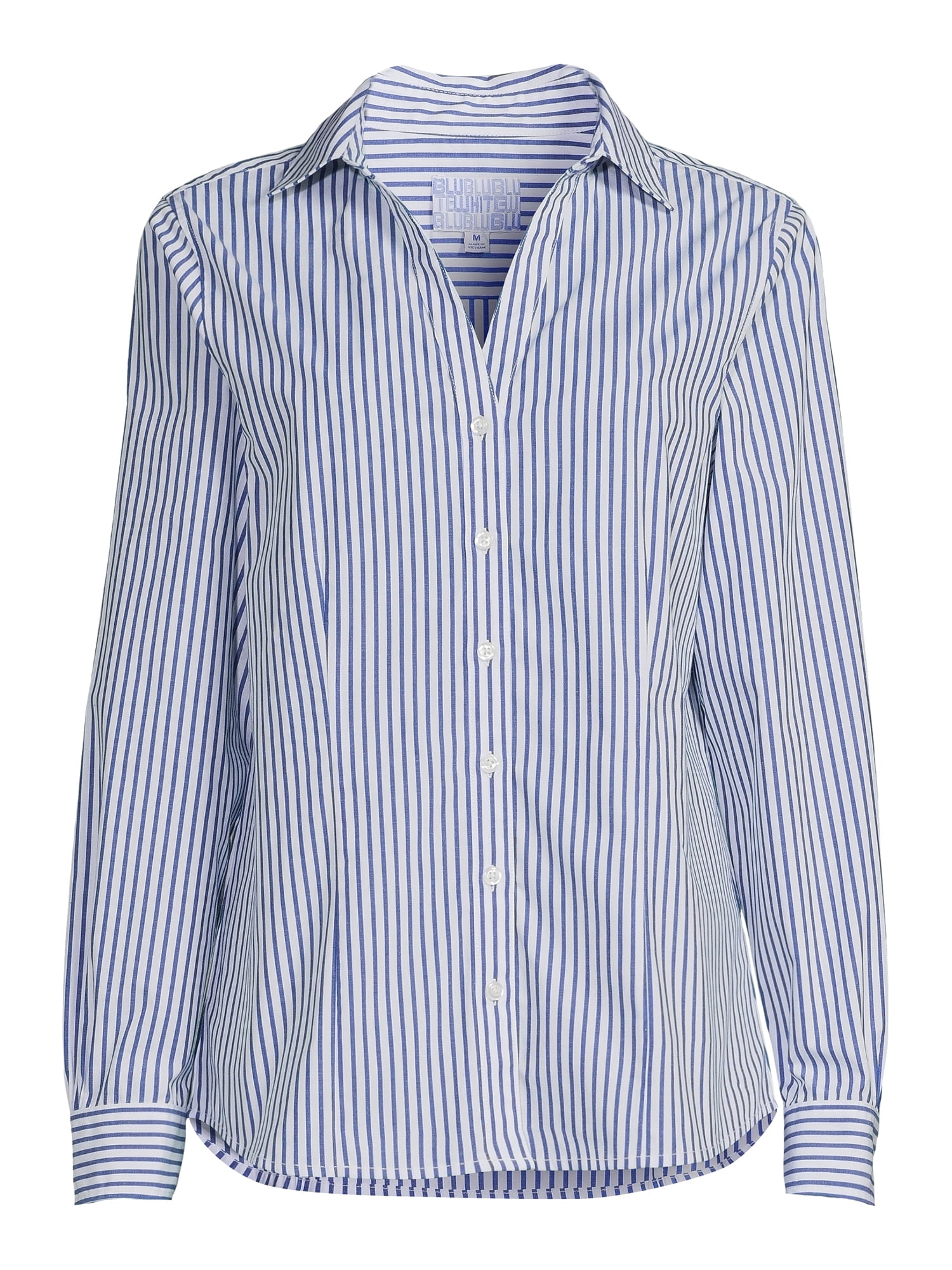 Blu White Blu Women's Striped Button-Front Shirt