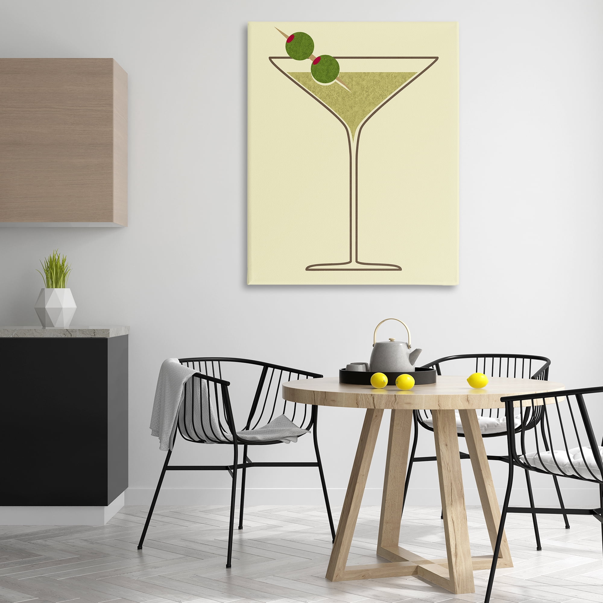 Stupell Industries Martini with Olives Food & Beverage Painting Gallery Wrapped Canvas Art Print Wall Art, 36 x 48