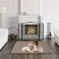 thumbnail image 3 of Gymax 3-Panel Fireplace Screen Decor Cover Pets Baby Child Safty Folded Fire Doors, 3 of 10