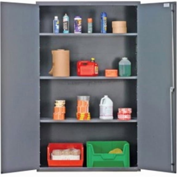 Gray Plastic Storage Bin Security Cabinets - 36 x 24 x 72 in.