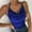 Dark Blue, variant on Fengqque Women's Casual Sexy Fashion Summer Neck Vest Pile Collar Tube Top Small Suspender Blouse