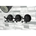 thumbnail image 4 of Kingston Brass Metropolitan Three-Handle Tub and Shower Faucet Brushed Brass Brushed, 4 of 5