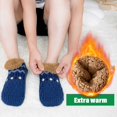 thumbnail image 6 of Slipper Socks, PUTUO Fuzzy Socks, Thermal Cozy Warm Fluffy Winter Warm Socks, 1 Pair Plush Socks for Men, Christmas Gifts for Men, 6 of 7