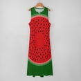 thumbnail image 5 of Watermelon Red And Bright Long Dress Female Clothing Prom Dress Dress Women Elegant Luxury, 5 of 7