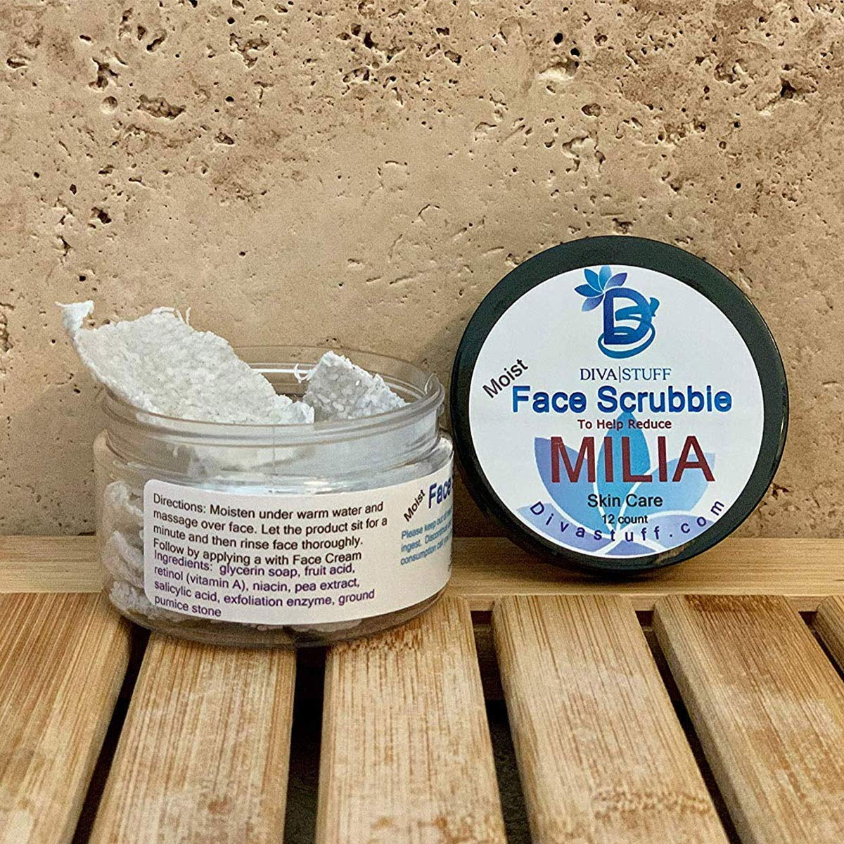 Milia Facial Treatment Bundle, 2 Face Scrubbies and Face Cream & Spot Set