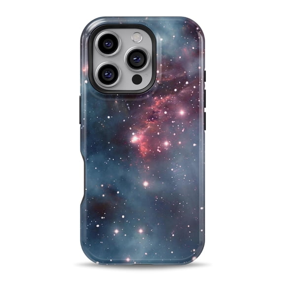 DesignSkinz Scratch-Resistant Hard Slim Case Compatible with iPhone 16 (Compatible with MagSafe) - Bright Pink Nebula Space