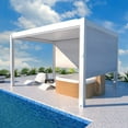 thumbnail image 4 of Wind Resistant Manual Side Shade/Screen for Villa Pergola, 10 ft., White, 4 of 4