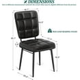 thumbnail image 6 of Homieasy Dining Chairs Set of 2, Upholstered Dining Room Kitchen Chairs with Thick Cushion, High Backrest, Metal Legs, Mid Century Modern Side Chair for Home Living Room Cafe Restaurant, Black, 6 of 8