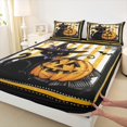 thumbnail image 3 of Manfei Lovely Car Kitten Bed Sheets,Funny Pumpkin Bats King Sheets,Kids Halloween Theme Sheet Set For Teens,Luxury Bedroom Decor,4-Piece, 3 of 7