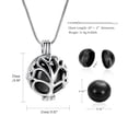 thumbnail image 2 of Tree Root w/ Hollow Ball Urn Pendant Cremation Jewelry for Ashes Holder Memory Necklace for Cremation Ashes, 2 of 6