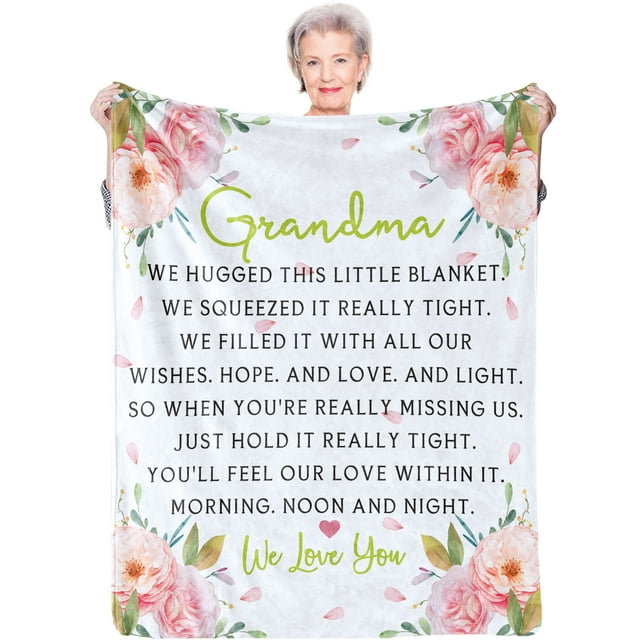 LHSHID Grandma Gifts Blankets from Granddaughter Mothers Day Blanket Gifts for Grandma Birthday Gifts for Grandma Christmas Thanksgiving Gifts Ideas Throw Blankets 50x60in