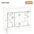 thumbnail image 3 of Harper & Bright Designs 36" Bathroom Vanity with Sink Combo, Bathroom Vanity Cabinet with 6 Storage Drawers, White, 3 of 17