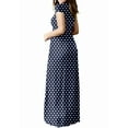 thumbnail image 2 of Mengpipi Women Maxi Dresses Short Sleeve Long Loose with Pockets S-2XL, 2 of 6