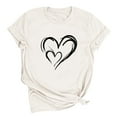 thumbnail image 5 of Zivyakyron Summer Womens T Shirts Short Sleeve Tops for Women Trendy Casual Graphics Going Out Loose Valentine's Day Tops, 5 of 7