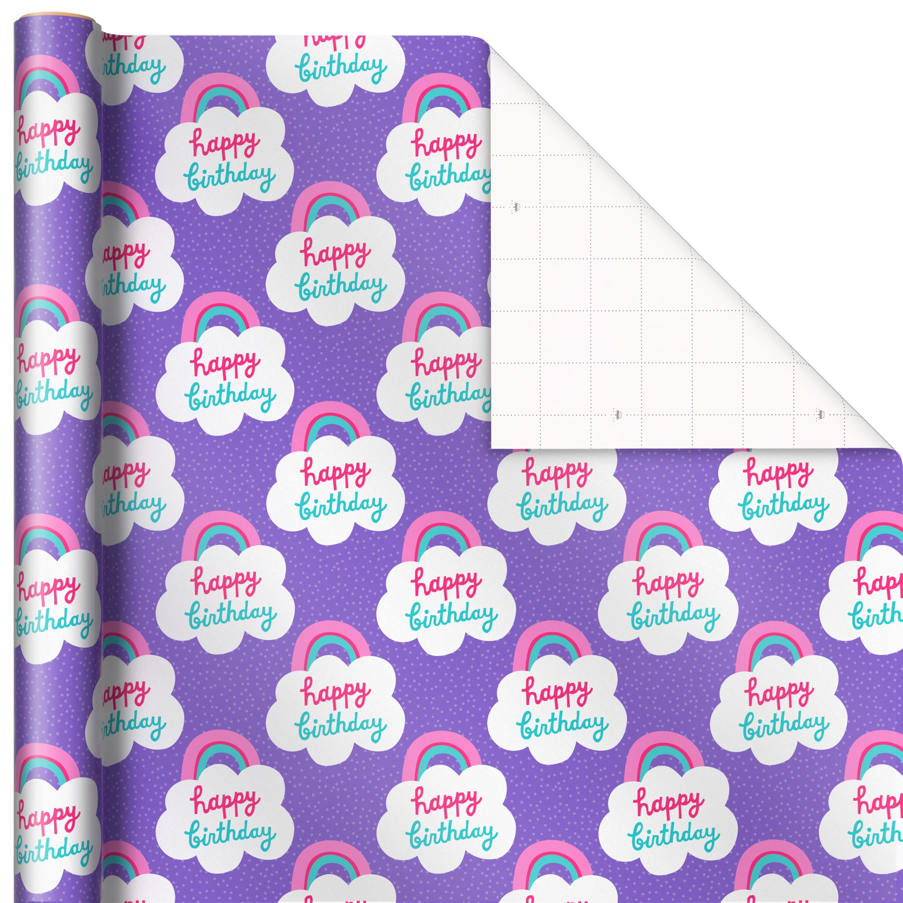 Hallmark Supersize Wrapping Paper, 40 Sq. ft.. (Happy Birthday Rainbows)