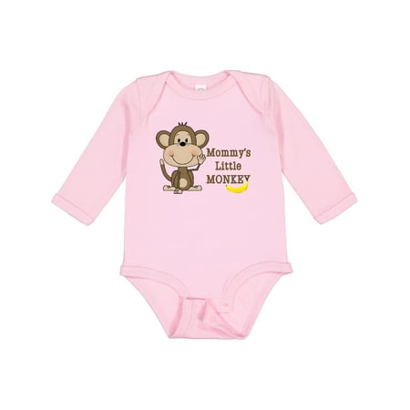 

Inktastic Mommy s Little Monkey Gift Baby Boy or Baby Girl Long Sleeve Bodysuit