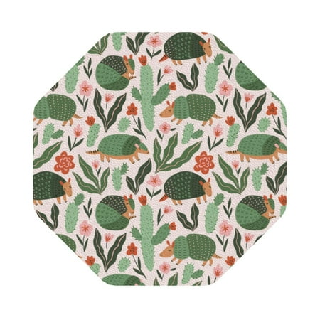 

Ocsxa Armadillo Coasters for Drinks Leather Coasters Set of 4 for Coffee Table for Housewarming Kitchen Bar Decor One Size