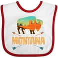 thumbnail image 3 of Inktastic Montana Buffalo Silhouette Boys or Girls Baby Bib, 3 of 4