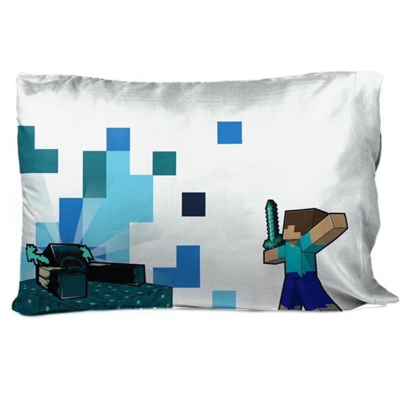 Minecraft Kids' 3-Piece Twin Sheet Set, 100% Polyester, Twin