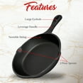 thumbnail image 3 of NutriChef Pre Seasoned Nonstick Cast Iron Skillet Cookware Pan Set, 3 Piece, 3 of 3