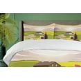 thumbnail image 4 of Ambesonne Winery Duvet Cover Sets, French Countryside Scene, 2-Queen, Green Purple Cream, 4 of 7