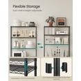 thumbnail image 4 of SONGMICS Storage Shelf, Metal Wire Shelving Unit, Adjustable Shelves, 5 Tier, 11.8 x 35.4 x 63 Inches, Ink Black, 4 of 5