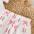 thumbnail image 6 of Zaveiop Newborn Baby Girl Baseball Outfit Cute Baseball Bow Romper Flare Pants Headband Set 3Pcs Infant Summer Clothes (0-3 Months, White), 6 of 7