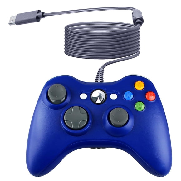 Mando OSTENT Xbox 360/PC con cable azul USB