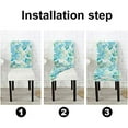 thumbnail image 3 of Coastal Chair Cover Beach Seashells Abstract Marine Design Slipcovers for Chairs Set of 6 Stretch Removable Washable Chair Covers for Dining Room Hotel Kitchen, 3 of 5