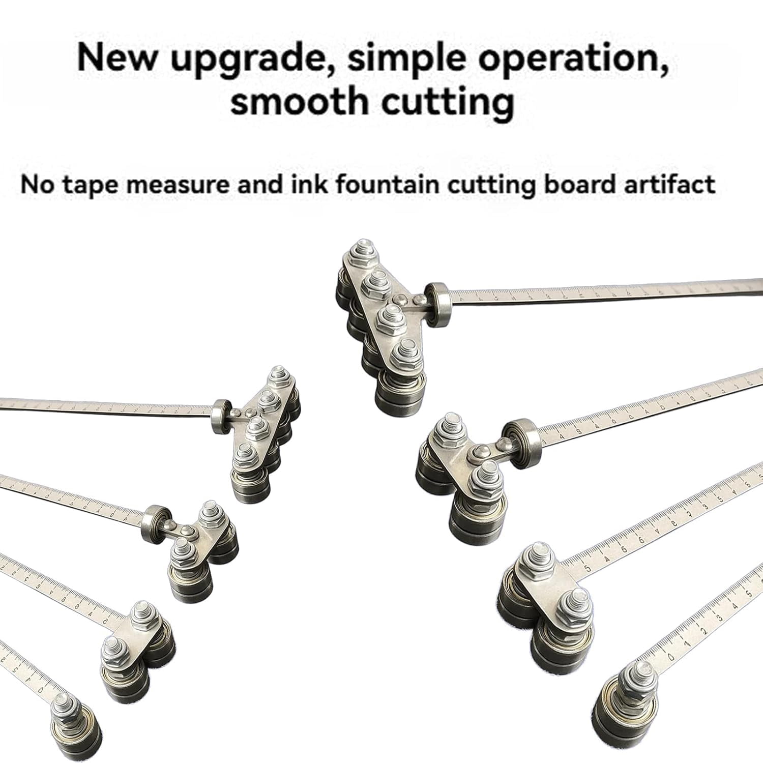 Positioning Calipers for Precise Measurements & Easy Wood Cutting, Stainless Steel Cutting Guide for Circular Saws, Adjustable Guide Rail 50cm/20in