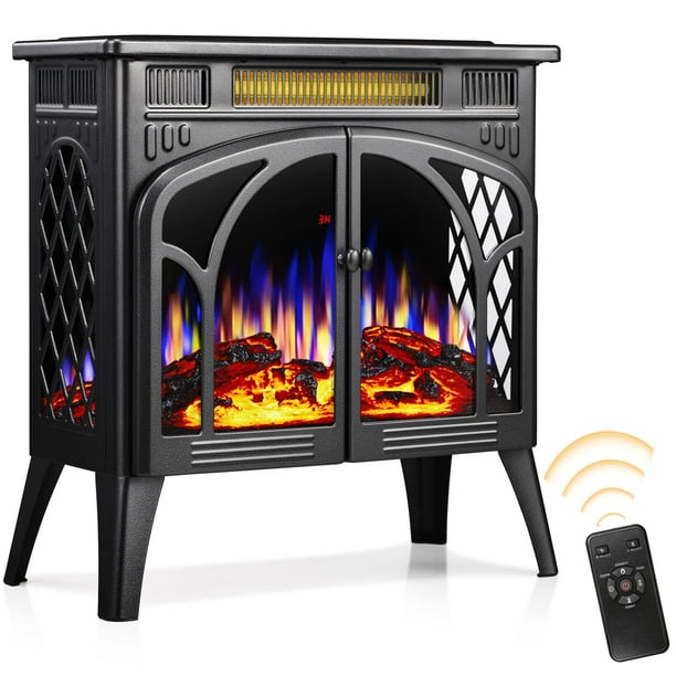 R.W.Flame Xbeauty Fireplace Stove, Freestanding Fireplace Heater with