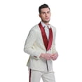 thumbnail image 2 of Tazzio Skinny Fit Paisley 2 Piece Suit Set with Satin Shawl Lapel, 2 of 4